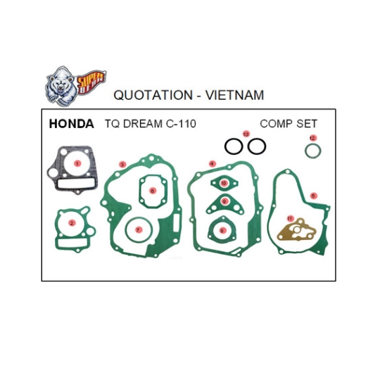 Gioăng máy HD - TQ DREAM 110 (BEAR)